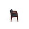 Lesro Lenox Wood 4 Seat Tandem Seating Wood Frame, Mahogany, RS Night Sky Upholstery LW4103 - alternate 2